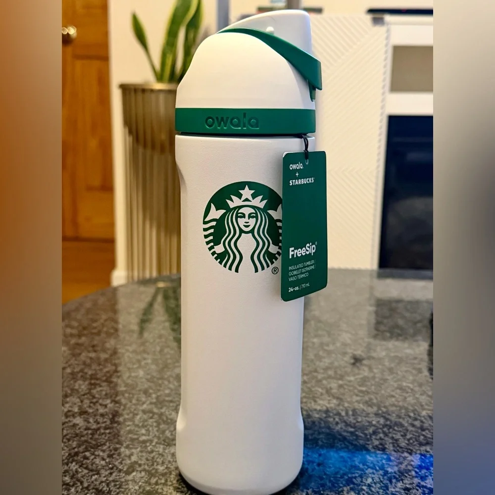 owala + Starbucks FreeSip White & Green Tumbler